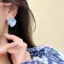 HFSHY Thời Trang Thiết Kế Ngọt Ngào Xuân Hè Xanh Men Hoa Bông Tai Nữ Ánh Sáng Sang Trọng Cao Cấp Tiệc Quà Tặng Trang Sức VN