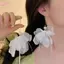 HFSHY Hoa sel Mặt Dây Chuyền Trắng Veil Lưới Ngọt Ngào Thiết Kế Cánh Hoa Nữ Trang Sức Cho Giáng Sinh Ngày Lễ Quà Tặng VN