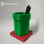 GE 3D In Mẫu Piranha Nước Trồng Bút Chì Nước Lưu Trữ Vật Trang Trí Hoạt Hình Lưới Đỏ Mẫu VN
