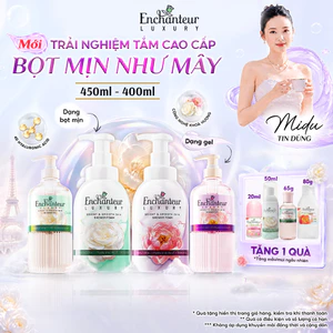 Trải Nghiệm Tắm Cao Cấp Enchanteur Luxury Dưỡng Da Sáng Mịn Chứa Chiết Xuất Hoa Trà/ Hoa Mẫu Đơn + 4D Hyaluronic Acid