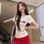 Mùa hè 2026 Áo thun ngắn tay Cotton mịn phong cách cay ngọt ngào Kitty chấm bi in nơ Slim-fit Slimer Look Niche Hot Girl Áo ngắn nữ