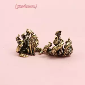 Thu Nhỏ Đồng Cổ Luy Chín Đuôi Cáo Tượng Nhỏ Phong Thủy Trang Trí Động Vật Đồng Mini Văn Phòng Để Bàn Thủ Công Trang Trí Nhà