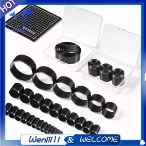 Bộ dụng cụ cắt vòng tròn bằng da- Dụng cụ đục lỗ thủ công bằng thép Carbon cao cho các dự án DIY, bao gồm khuôn đục lỗ tròn & đục lỗ vòng tròn