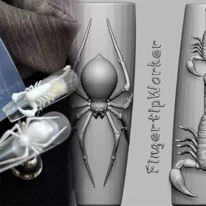 VFZ 3D Nhện Bọ Cạp Khuôn Silicon DIY Dark Punk Phong Cách Mềm Dập Tấm Làm Móng Tay Nghệ Thuật Khuôn Dụng Cụ Trang Trí Mẫu Louislifecool