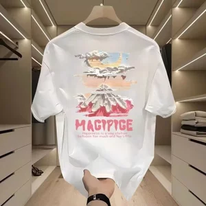 Áo Thun Nữ Tay Ngắn Nam Mùa Hè Phiên Bản Hàn Quốc Hợp Thời Trang Đơn Giản Nửa Tay Top Phong Cách Hồng Kông Rời Thường Ngày Dạo Phố Áo Thun HMHP