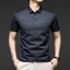 Áo thun ngắn tay mùa hè nam mùa hè Ice Silk POLO Áo sơ mi thoáng khí giữa tuổi cổ điển Ve áo mỏng nửa tay Áo sơ mi POLO KAYZ