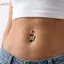 HFSHY Bụng Nút Nhẫn Phong Cách Hỗn Hợp Tím Zircon Dangle Thép Không Gỉ Thân Thiện Với Da Rốn Trang Sức Cho Người Yêu Xuyên VN