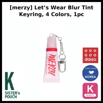 [merzy] Let 's Wear Blur Tint Keyring, 4 màu, 1 cái / Son Tint Hàn Quốc / Phụ kiện móc khóa / Curation by ksisterpouch