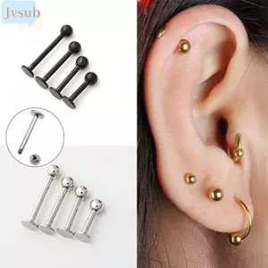 JVSUB Tragus Bông Tai Nam Nữ Trang Sức Thời Trang Bạc Đen Bông Tai