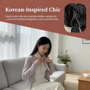 JASMINE Mỏng Chấm Bi Mùa Hè Khăn Nhỏ Dễ Thương Ngọt Ngào Băng Đô Quấn Tóc Chống Nắng Cho Du Lịch Phiêu Lưu JASMINE