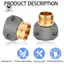 Bộ sửa chữa vòi tưới vườn 2 đầu ống nam và nữ, phù hợp với ống 3 / 4 inch và 5 / 8 inch