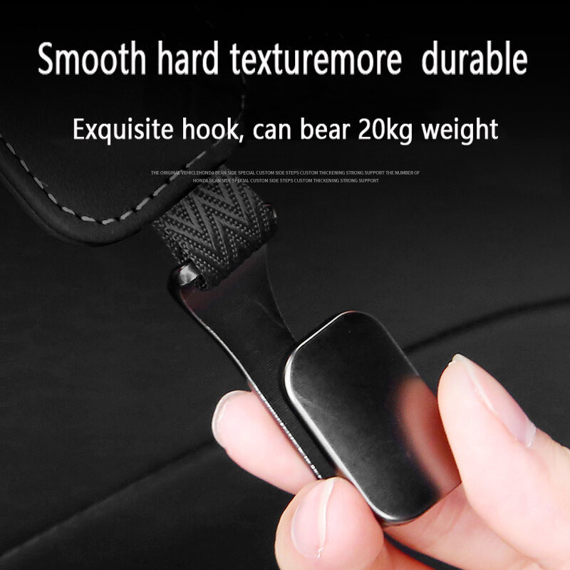 Móc sau ghế ô tô da lộn thích hợp cho Nissan Cube Y62 Versa J11 Juke Patrol Tiida Note Serena Đá nội thất ô tô ghế sau móc kim loại