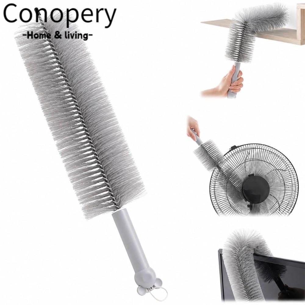 Bàn chải làm sạch quạt CONOPERY, Bàn chải lau bụi có thể giặt được đầu có thể uốn cong, Máy lau bụi mạng nhện có uốn cong bằng sợi nhỏ nhẹ có thể tái sử dụng đa chức năng cho quạt điện