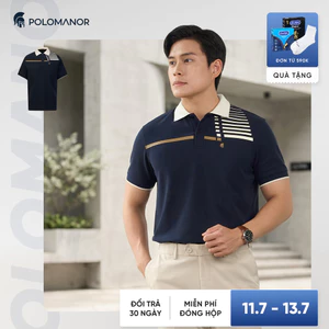 Áo polo nam cao cấp LINE, chất liệu mới CVC Diamond, thanh lịch sang trọng - POLOMANOR