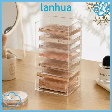 Hộp đựng mỹ phẩm LANHUA, Hộp đựng dọc Thiết kế mỏng Phòng tắm, Kệ tích hợp Hộp đựng son môi cho máy tính để bàn