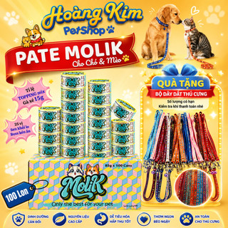 [Thùng 100 Lon] Pate Molik 85g Mix Đủ 25 Vị - Menu Mousse & Soup Thay Đổi Mỗi Ngày Không Lo Boss Ngán