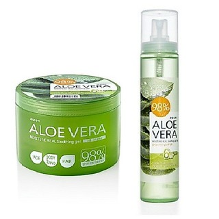 Gel dưỡng da thảo dược lô hội Welcos Aloevera Moisture Real Soothing Gel 500g