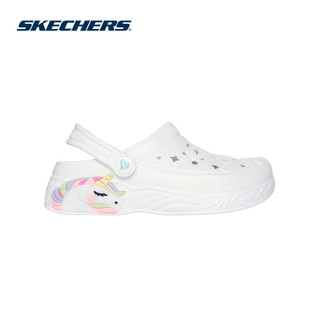 Giày Clog Bé Gái Skechers Foamies Unicorn Dreamer Shimmer Slay-308401L-WHT
