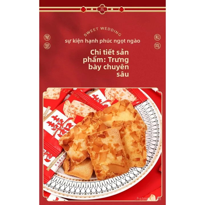 Bánh dừa sấy cưới, tiệc cưới, đồ ăn vặt cho trẻ em, gói nhỏ, đồ ăn vặt văn phòng, đồ ăn vặt số lượng lớn.