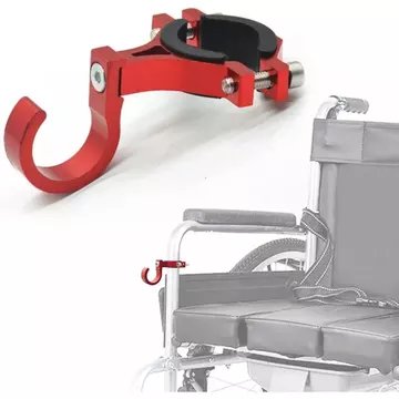 Móc kẹp xe lăn đa năng, Phụ kiện giá treo xe đạp di động cho máy cuộn, nạng, xe tay ga điện, xe đạp, vừa vặn cực dày lên đến 1-3 / 8 "(A)