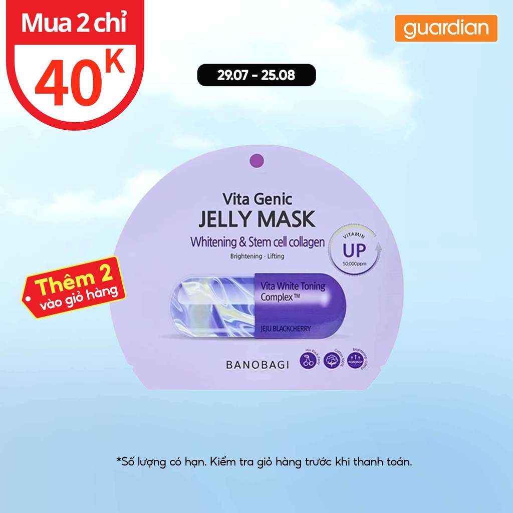 Mặt Nạ Nâng Cơ Và Săn Chắc Da Vita Genic Jelly Mask Whitening And Stem Cell Collagen Banobagi 30Gr
