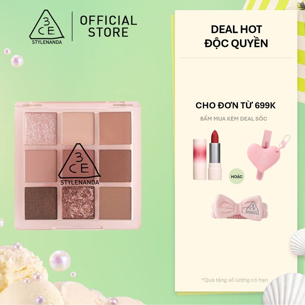 Phấn Mắt 9 Ô 3CE Multi Eye Color Palette Đa Sắc, Lên Màu Chuẩn Sắc, Kết Hợp Đa Dạng, Mịn Mượt Dễ Tán