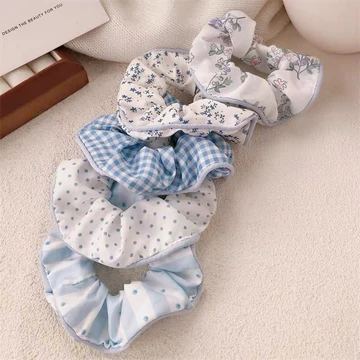 Scrunchies lụa cột tóc màu pastel trơn cao cấp Alara- Dây buộc tóc scrunchie set dễ thương sang trọng