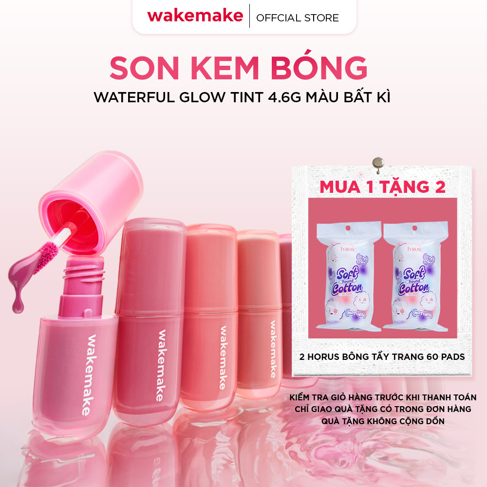 Son Tint Bóng WAKEMAKE Waterful Glow Tint Dưỡng Ẩm Căng Mọng, Bền Màu Lâu Trôi 4.6g - FS