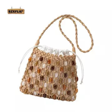 Túi Tote Nữ Túi Tote Nữ Túi Đeo Vai Túi Xách Túi Tote Thường Ngày Cuối Tuần Túi Dây Chất Liệu Có Đính Hạt Dệt Chi Tiết Túi Bên Trong Thích Hợp Cho Vacat