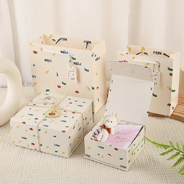 Hộp quà tặng Hộp quà sinh nhật Hộp rỗng Hộp quà lật cao cấp Hộp quà tặng bé gái Phong cách mới Hộp quà đi kèm