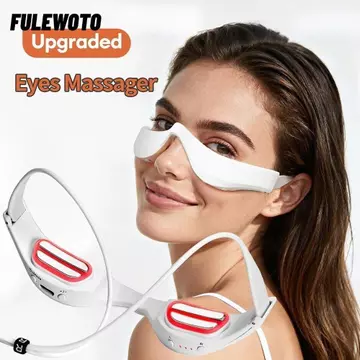 FILEWOO EMS Máy Mát Xa Mắt, Máy Mát Xa Mắt Điện, Nâng Cấp Máy Mát Xa Dưới Mắt Giảm Mệt Mỏi Mắt Trị Liệu Ánh Sáng Đỏ Kính Massage Mắt Giảm Mệt Mỏi