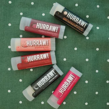 2026 Hurraw! Balm Hoa Kỳ Son dưỡng môi nhập khẩu Sửa chữa ban đêm Cherry Raspberry Son môi màu Dưỡng ẩm 30
