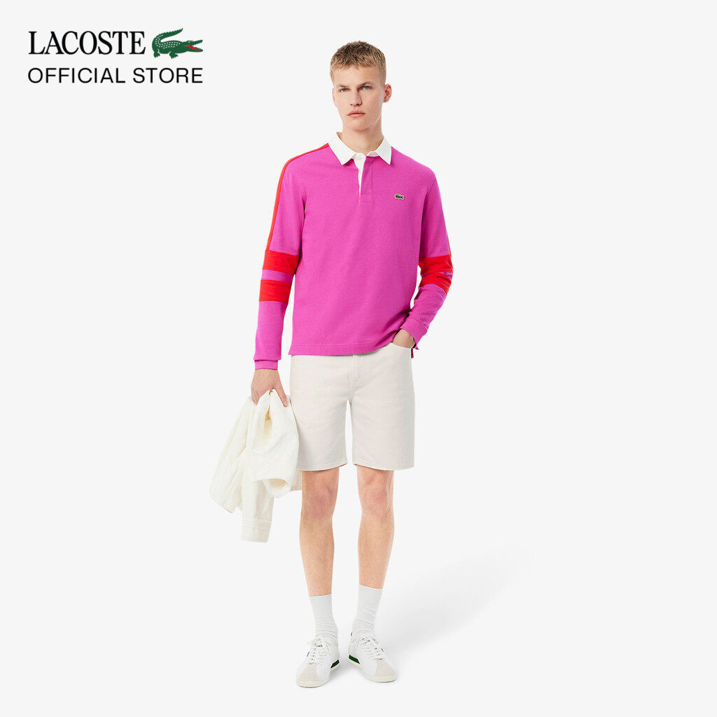 Quần Ngắn Bermuda Lacoste Nam Dáng Thẳng Chất Liệu Denim