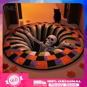 [Hàng có sẵn] Thảm trải sàn ban công chống trượt Thảm trải sàn Halloween 3d Thảm Halloween không đáy Hố ảo ảnh Thảm trải sàn Quilted chống trượt Thảm trải sàn khu vực ma quái để trang trí phòng ngủ ch