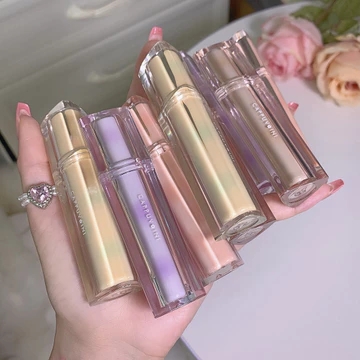 Cappuvini Đá Trà Gương Son Bóng Nước Son Bóng Thủy Tinh Thạch Môi Tam Giác Ống Trong Suốt Sản Phẩm Trong Nước Son Bóng 1U3R