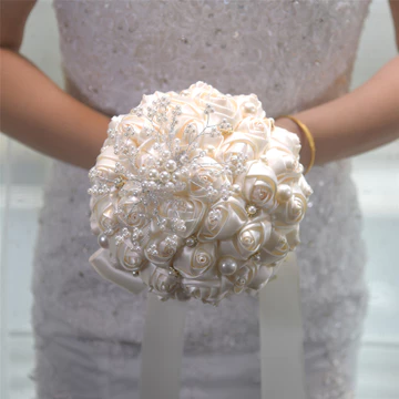 118 Ánh Sáng Sang Trọng Màu Champagne Satin Kim Cương Ngọc Trai Cô Dâu Bó Hoa Cưới Cổ Áo Chứng Nhận Mô Phỏng Bó Hoa Phong Cách Mori Chụp Ảnh Đám Cưới Đạo Cụ Ảnh