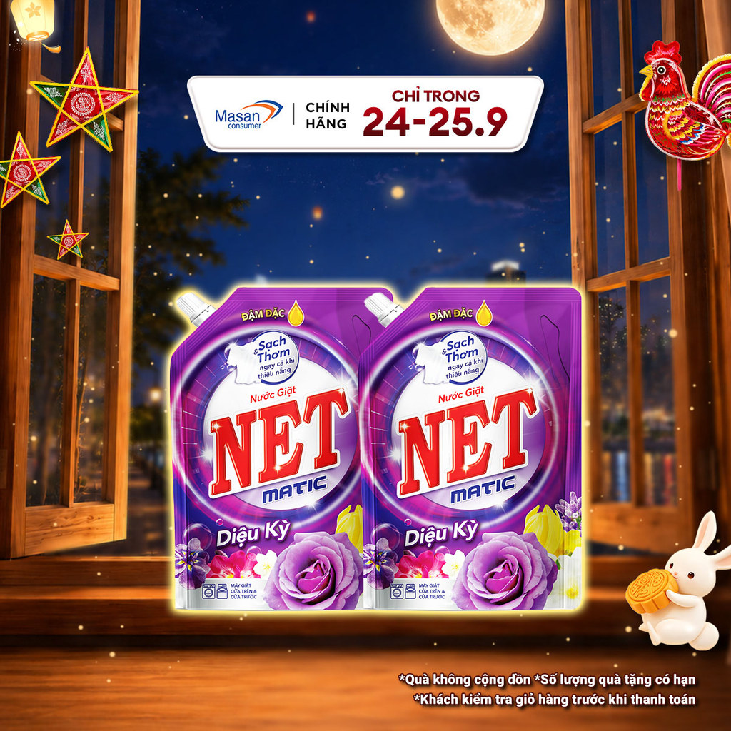 Combo 2 Nước giặt NET Matic túi x 3kg