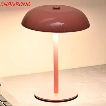 Đèn bàn nấm SHANRONG, Đèn bàn chăm sóc mắt điều khiển bằng cảm ứng Đèn LED để bàn, Đèn 3 màu sáng tạo Đèn ngủ phía dưới chống trượt có thể điều chỉnh độ sáng vô cấp Đèn ngủ khách sạn