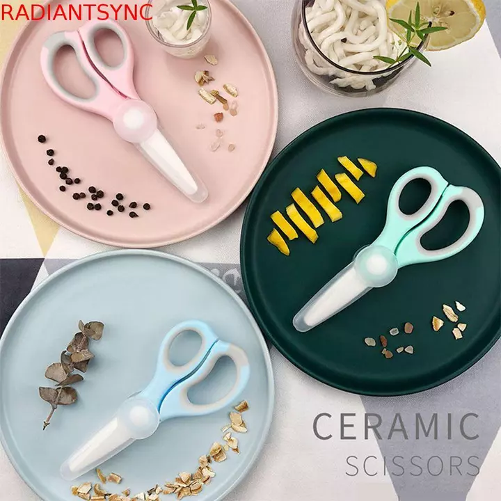 RADIANTSYNC Kéo Thức Ăn Cho Bé Đồ Dùng Cho Bé Di Động Bộ Đồ Ăn Cho Bé Hộp Cắt Cắt Hộp Đựng Trẻ Sơ Sinh Hỗ Trợ Cho Ăn