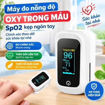 Máy đo nồng độ oxy trong máu SpO2 kẹp ngón tay chính xác theo dõi sức khỏe tại nhà