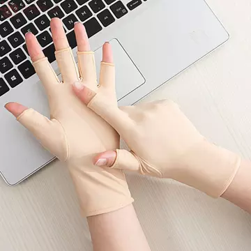 [COD] 1 Đôi Găng Tay Lụa Băng Mỏng, Găng Tay Chống Nắng Nữ Bán Ngón Spandex, Găng Tay Chống Nắng Lái Xe Chống Tia UV Chống Tia Cực tím Ice Silk Nửa Ngón Găng Tay Mùa Hè