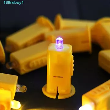 REBUY1 10 Chiếc Đèn Lồng Đèn LED Wick, Đèn Điện Tử Tích Hợp Đèn Lồng Đèn Lồng, Phụ Kiện Đèn Lồng Thu Nhỏ Chất Liệu DIY Tóc Vàng Đèn Đèn Đèn Đèn Đèn Lồng Giấy