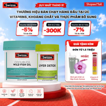 Combo Hỗ Trợ Thải Độc Gan & Giảm Khó Tiêu Đầy Bụng 60v & Dầu Cá 1000mg Hỗ Trợ Sức Khỏe Tim Mạch, Não Bộ, Thị Lực 200v