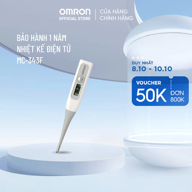Bảo hành 1 Năm - Nhiệt kế điện tử Omron MC-343F