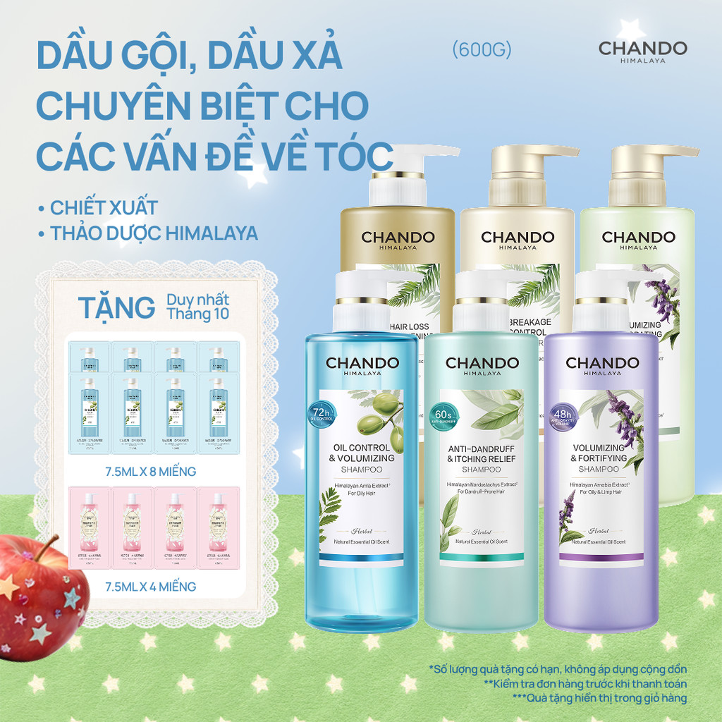 [LIVE] Dầu gội/xả nhiều phân loại Chando Himalaya 200g/600g