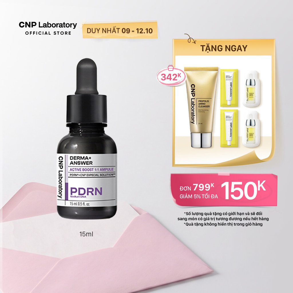 [CNP] Tinh chất PDRN căng bóng sáng da hỗ trợ tái sinh CNP Derma Answer Active Boost Ampule 15ml/30ml