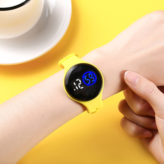 Đồng hồ điện tử LED tròn có dây đeo mềm Đồng hồ thể thao Đồng hồ kỹ thuật số nhẹ Quà tặng cho bé gái và bé trai tuổi Teen