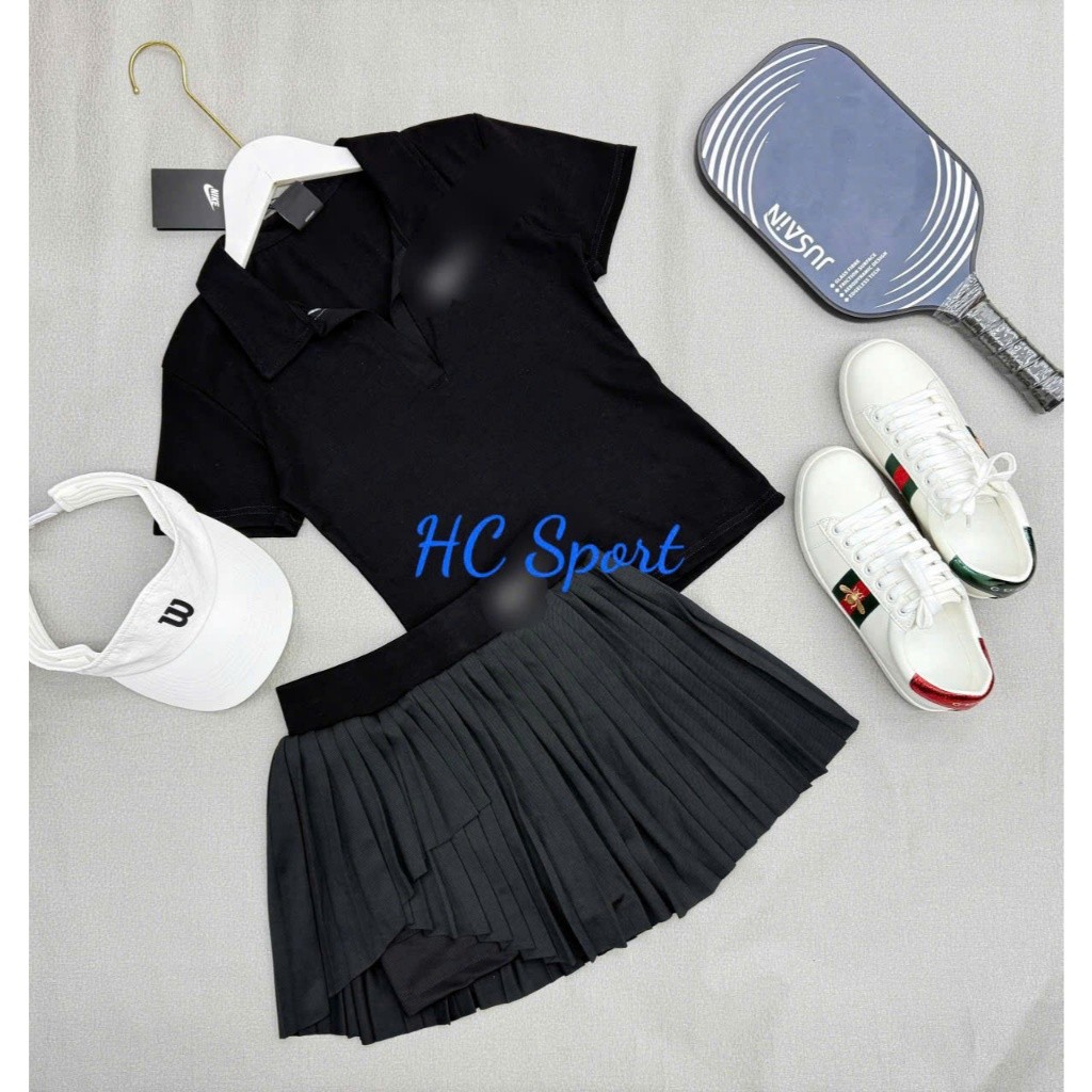 [PICKLEBALLNEW] Bộ thể thao nữ, Bộ áo váy xếp ly có quần bảo hộ chơi Pickleball, Golf, Tennis....
