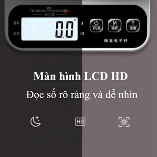 Cân Điện Tử Đa Năng 0.1g-10kg - Độ Chính Xác Cao, Màn Hình LCD Rõ Nét, Thích Hợp Làm Bánh Và Pha Chế