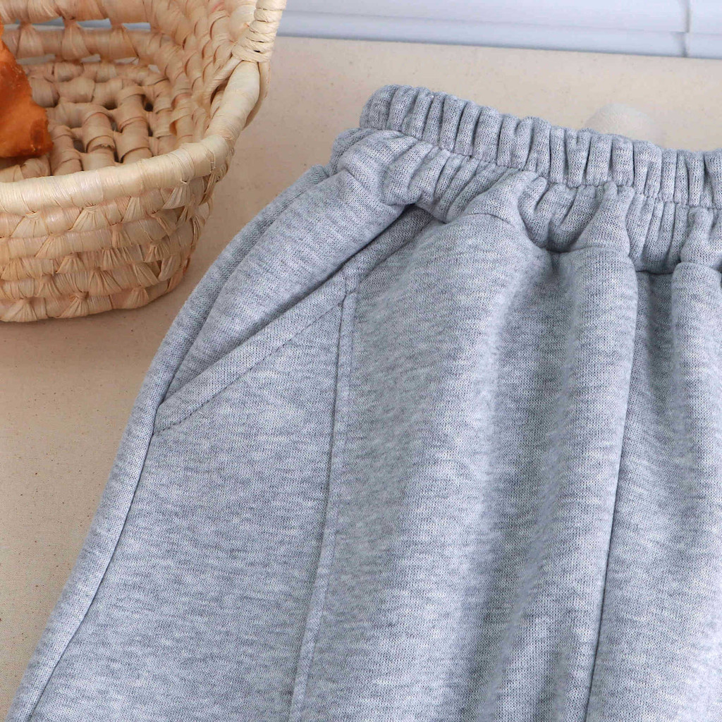 ​Trẻ Em Lông Cừu-Fleepants Thu Đông Cotton Dây Rút Quần Thường Ngày Kích Thước 80-160​ UGY9
